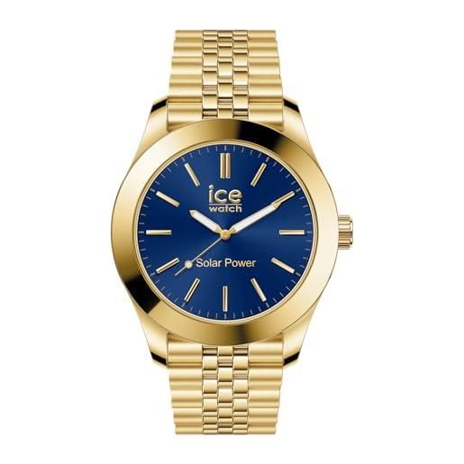 ICE-WATCH - ice steel solar - orologio da uomo con bracciale in metallo (medium), oro e blu