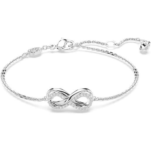 SWAROVSKI bracciale hyperbola, cuore, bianco placcato rodio, 5679664