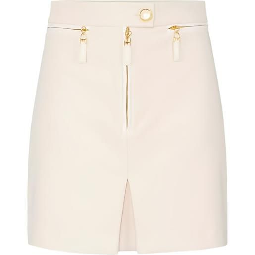 Elisabetta Franchi minigonna con zip - toni neutri