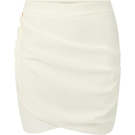 Elisabetta Franchi gonna drappeggiata - bianco