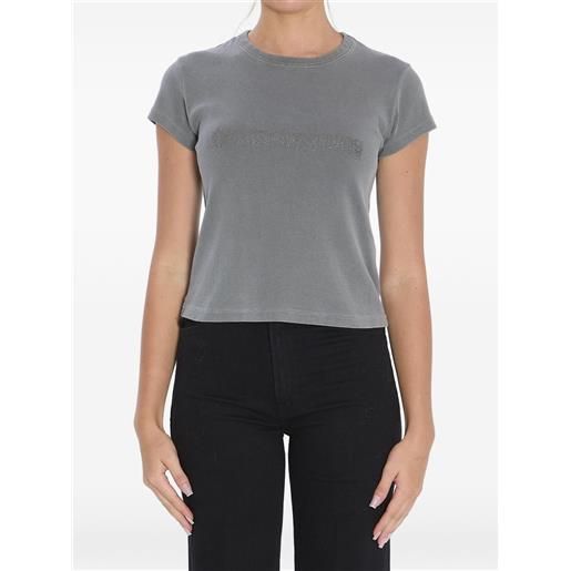 Alexander Wang t-shirt a coste - grigio