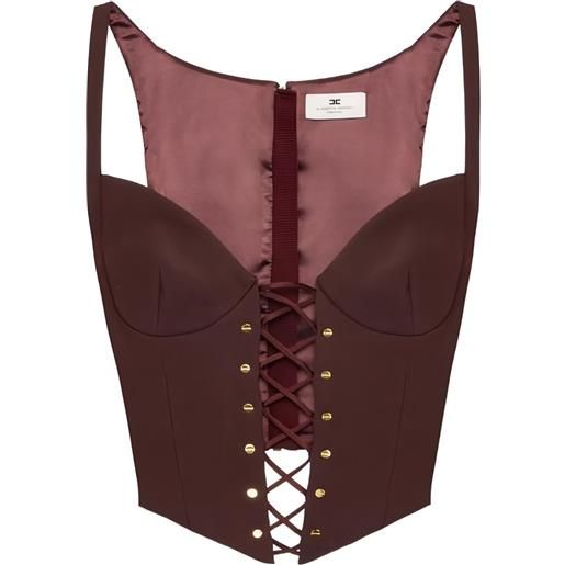 Elisabetta Franchi top con bottoni - rosso