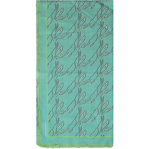 Longchamp sciarpa con frange - verde