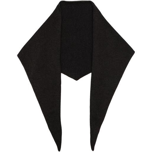 N.Peal sciarpa con motivo a spina di pesce - grigio