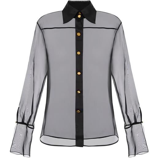 Elisabetta Franchi blusa con bottoni - nero