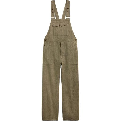 Ralph Lauren RRL salopette con motivo a spina di pesce - marrone