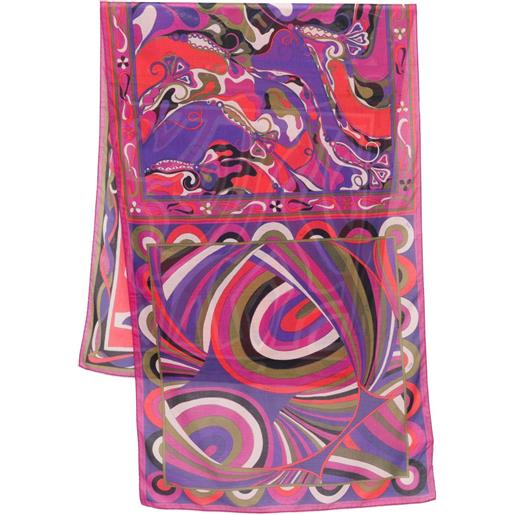 PUCCI pareo con stampa orchidee - rosa