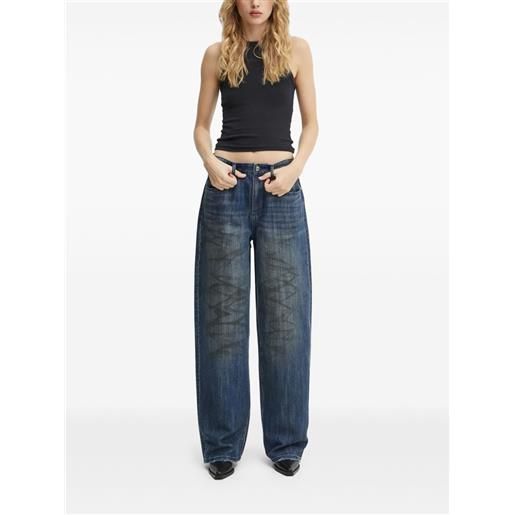 Miss Sixty jeans dritti con effetto vissuto - blu