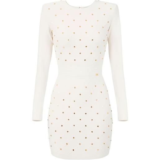 Elisabetta Franchi abito corto a rombi - bianco