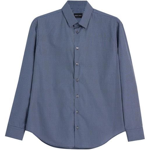 Giorgio Armani camicia a fantasia - blu