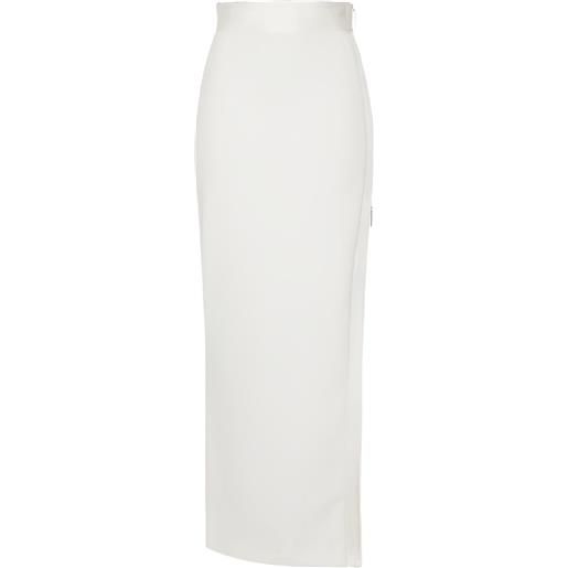 Elisabetta Franchi gonna lunga con logo - bianco