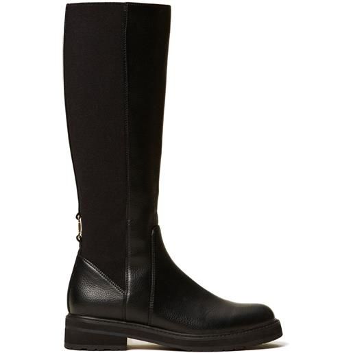 TWINSET stivali con retro elasticizzato - nero