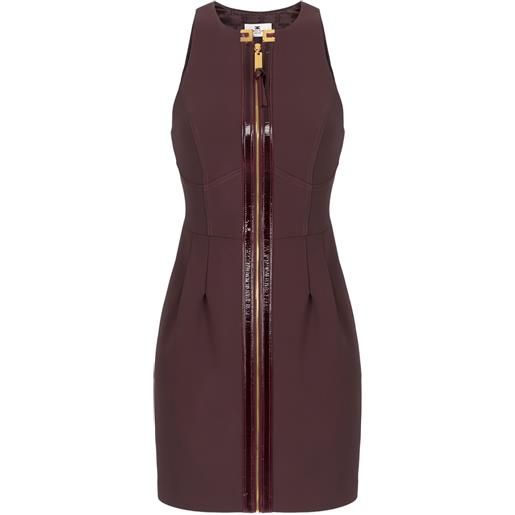 Elisabetta Franchi abito corto smanicato - marrone