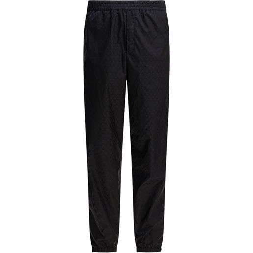 Alexander McQueen pantaloni sportivi con effetto jacquard - nero