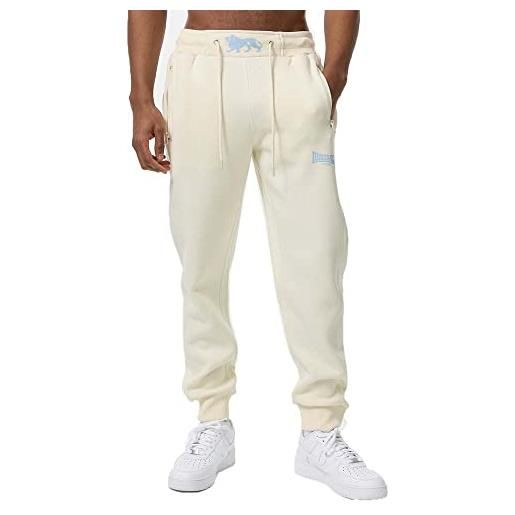 Lonsdale kilmorack pantaloni da jogging, beige/blu, m uomo