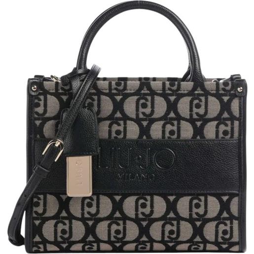 Liu.Jo Pelletteria liu. Jo borsa a mano piccola con stampa jacquard e doppio manico - modello af5192 t3152