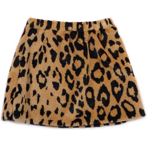 Msgm fur animalier mini skirt girl
