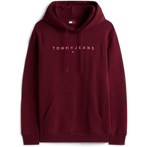 TOMMY JEANS felpa cappuccio linear logo hoody