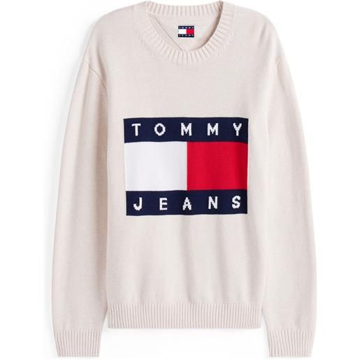 TOMMY JEANS maglione girocollo melange flag