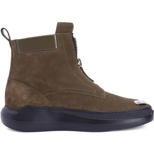 Giuseppe Zanotti stivaletti denoel con zip - verde