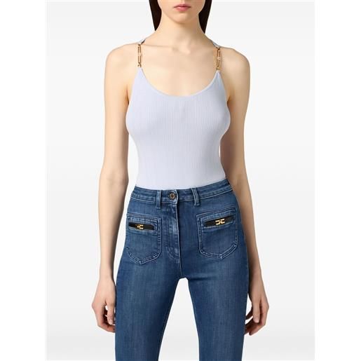 Elisabetta Franchi top a coste - blu
