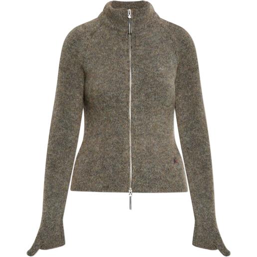ROA cardigan tasna con zip - toni neutri
