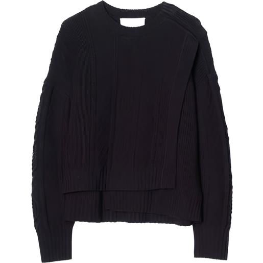 3.1 Phillip Lim maglione con inserti - nero