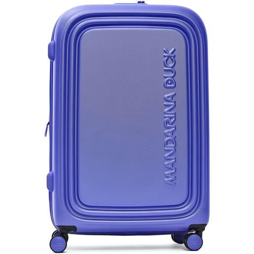 Mandarina Duck valigia con logo goffrato - viola