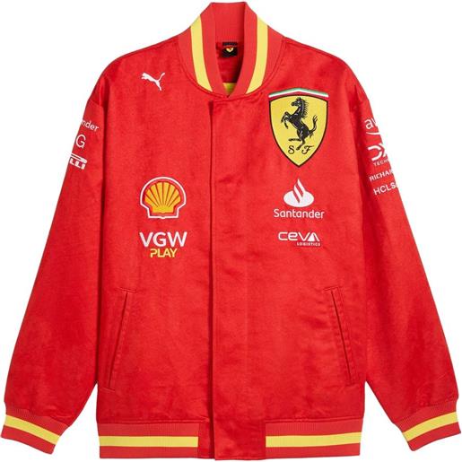 PUMA x scuderia ferrari bomber con logo race team - rosso