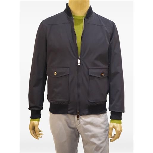 Kiton giacca reversibile kired penna - blu