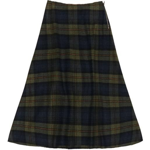 Bimba y Lola gonna asimmetrica tartan - blu
