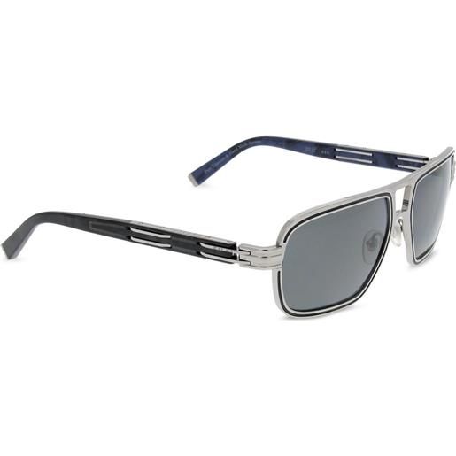 Zilli occhiali da sole pierre con montatura stile pilota - nero