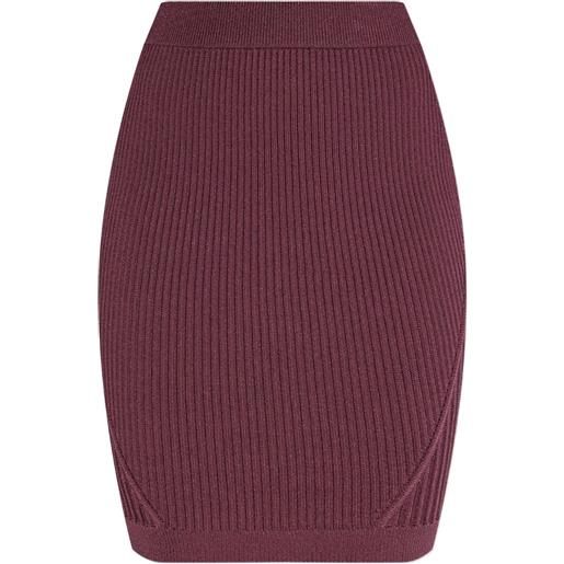 Balmain minigonna a coste - viola