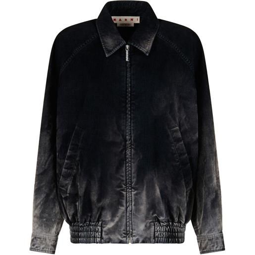 Marni bomber con zip - nero