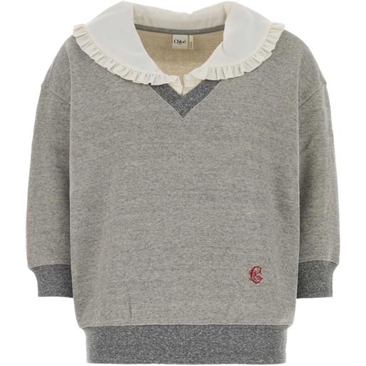 Chloé top con ruches - grigio