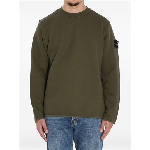Stone Island felpa con applicazione - verde