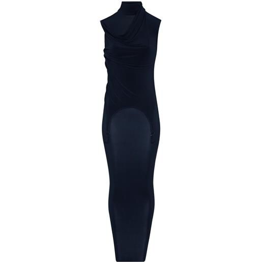 Jean Paul Gaultier abito drappeggiato - blu