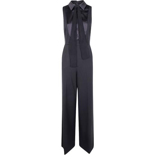 TWINSET tuta intera con nodo - nero