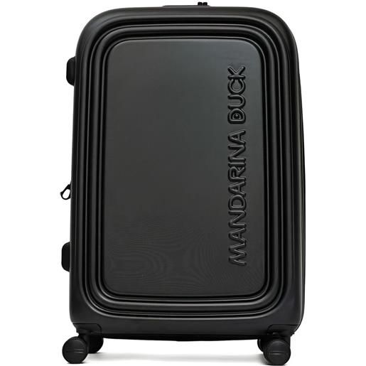 Mandarina Duck valigia con logo goffrato - nero
