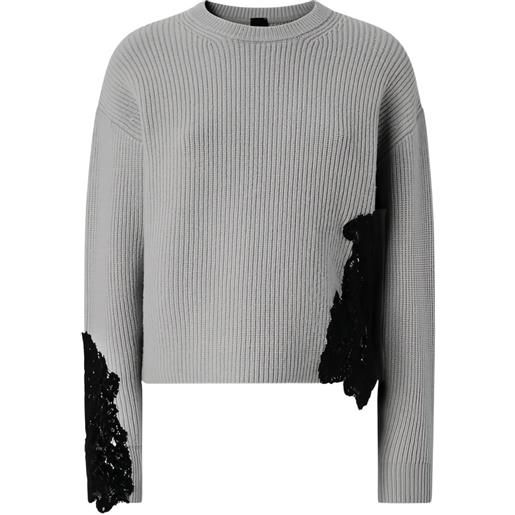 PINKO maglione a coste - grigio