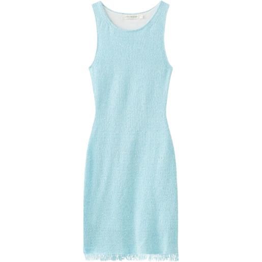 Asta Resort abito corto natalia con frange - blu