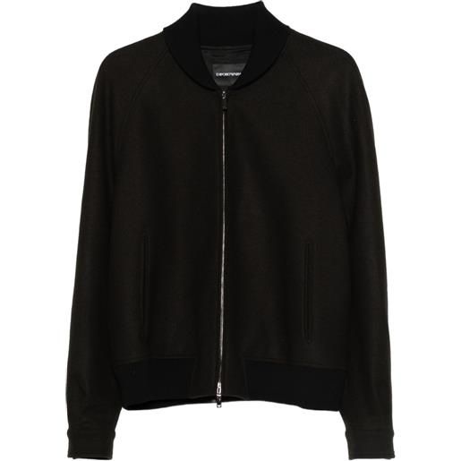 Emporio Armani bomber con zip - nero
