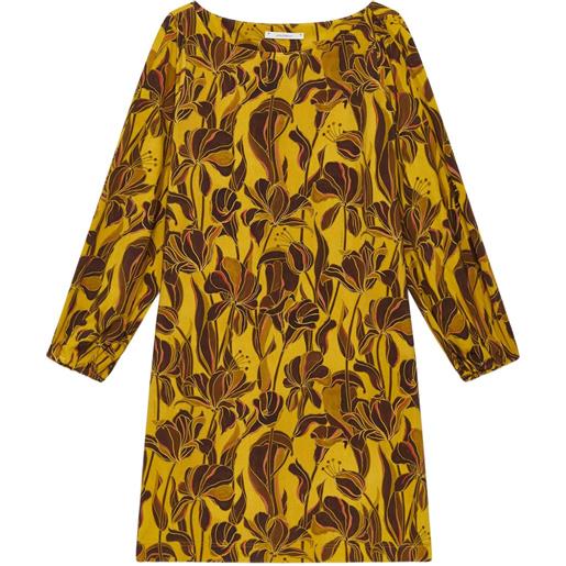 MALIPARMI abito corto a fiori lily's ballet - giallo