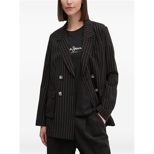DKNY giacca doppiopetto gessata - nero