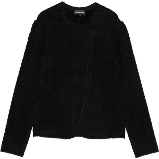 Emporio Armani giacca aderente con stampa animalier - fc018 spotted black fancy