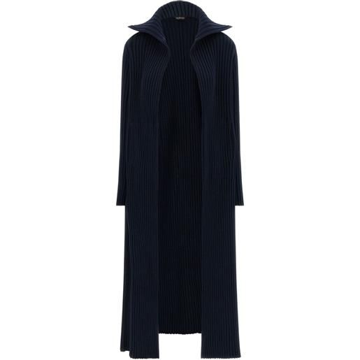 Balenciaga cardigan con scollo a scialle - blu