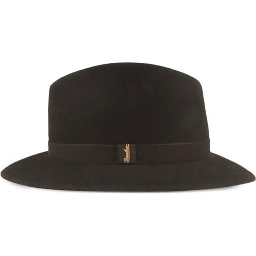 Borsalino fedora con nastro - nero