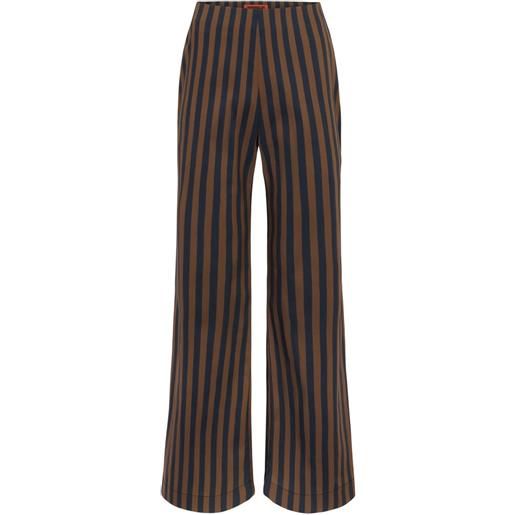 Simon Miller pantaloni in popeline a righe - marrone