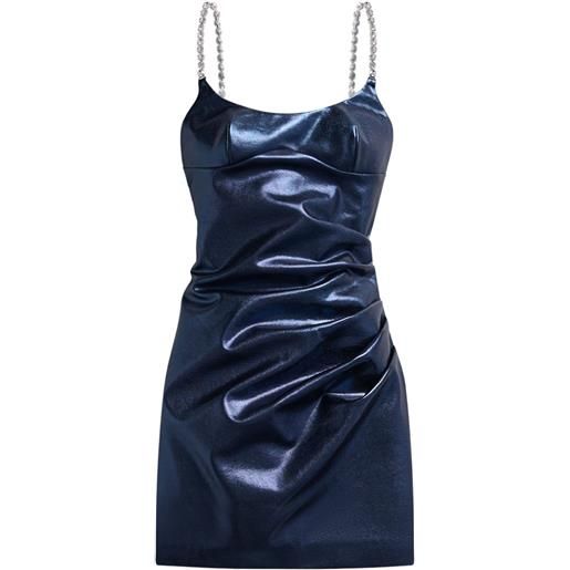 AREA abito corto metallizzato - blu