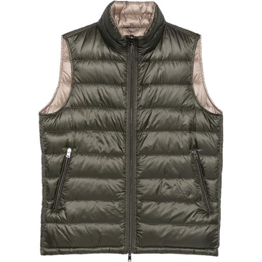 Herno giacca trapuntata con zip - verde